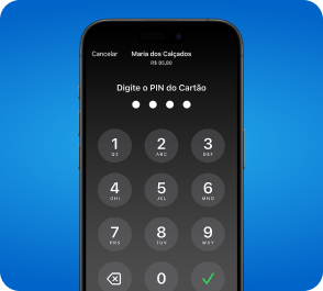 Tap to Pay no iPhone mostra tela para digitar a senha do cartão e proteger as transações que exigem autenticação.